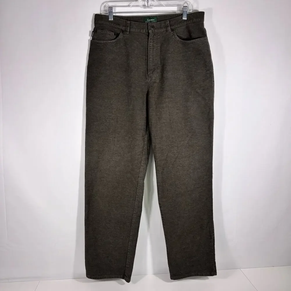 Ralph Lauren Grey Cotton Pants Size 16 1016